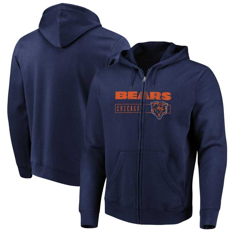 Men's Chicago Bears Majestic Hyper Stack Full Zip Hoodie Navy,We sell and wholesale Men's Chicago Bears Majestic Hyper Stack Full Zip Hoodie Navy on line form chian!